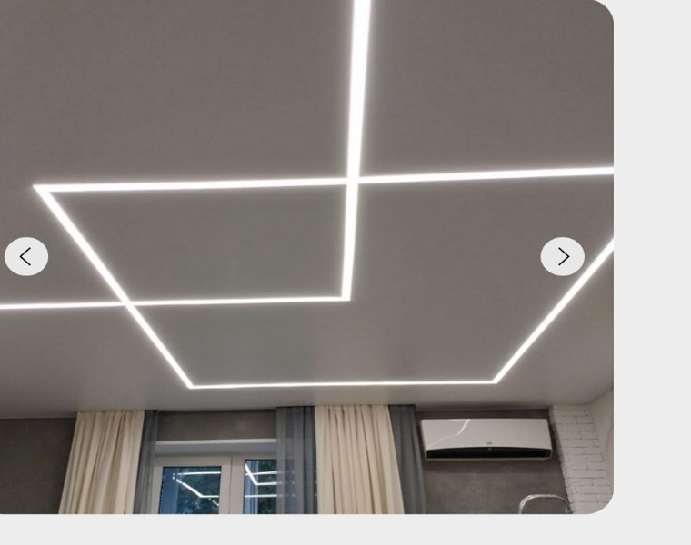 Установка натяжных потолков со световыми линиями - фото 5